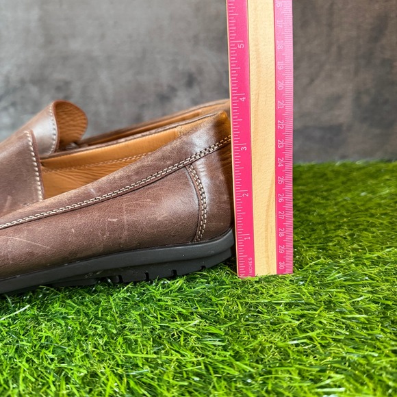 ECCO Mens Brown Leather Slip On Loafer Shoes Driving Moccasins EU 43 US 9/9.5 - Picture 11 of 14